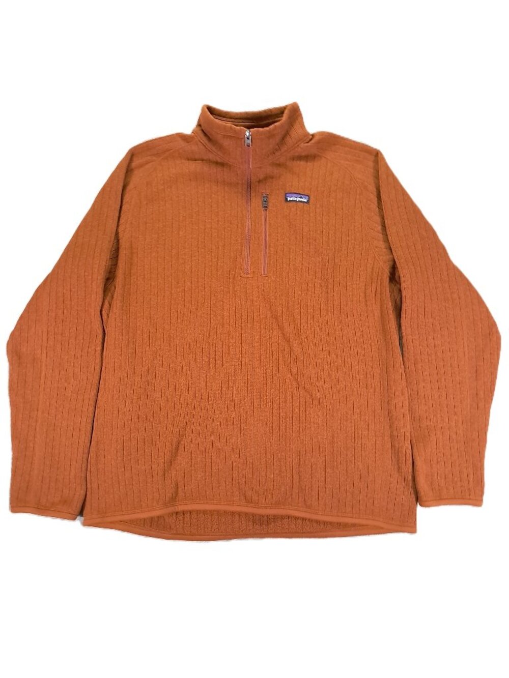 Patagonia Better Sweater Men XL Rib Knit Fleece Orange 1/4 Zip Gorpcore STY25300